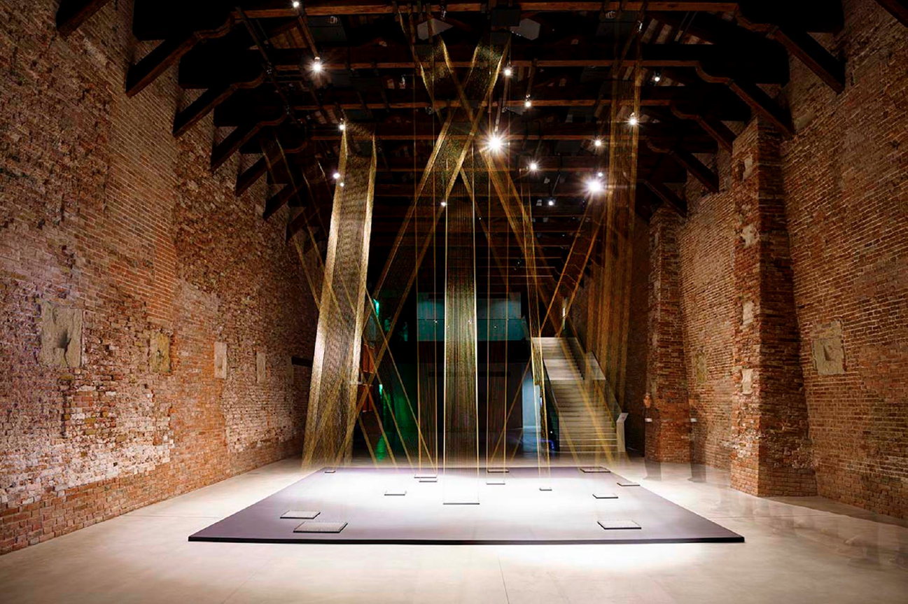 Lygia Pape, Ttéia 1,C, installation view of Icônes [Icons] at Pinault Collection, Punta della Dogana, Venice, 2023 Courtesy of Projeto Lygia Pape. Photo by Pedro Pape